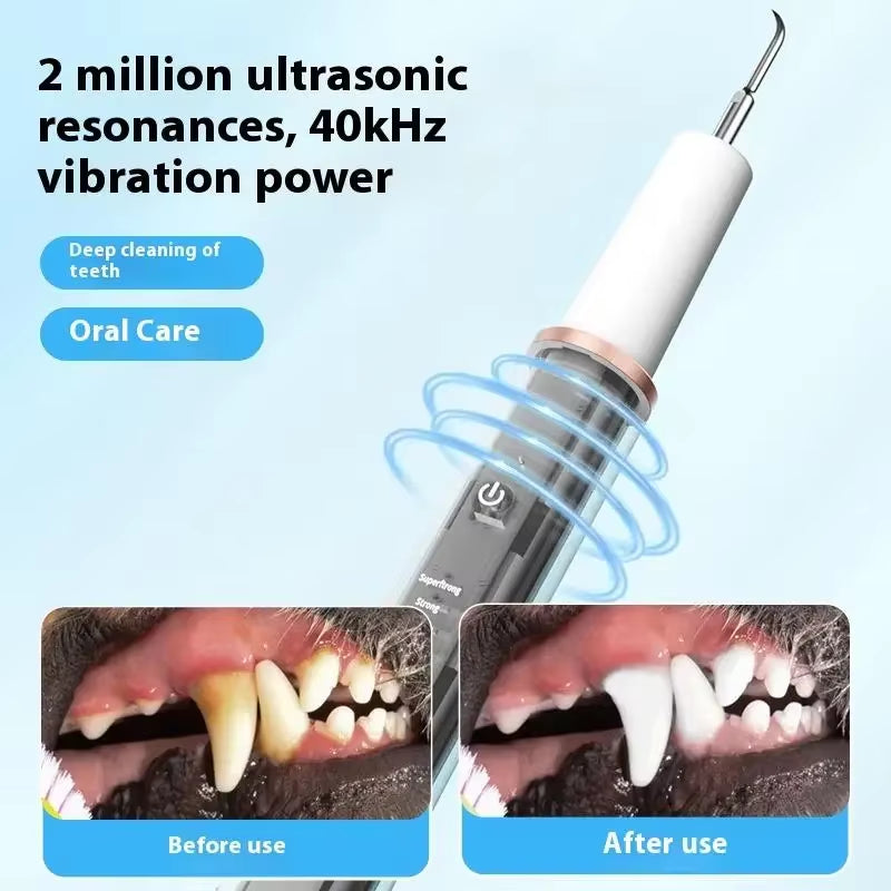 Pet Ultrasonic Tooth Cleaner – Smart Dog & Cat Tartar Remover Dental Scaler Kit