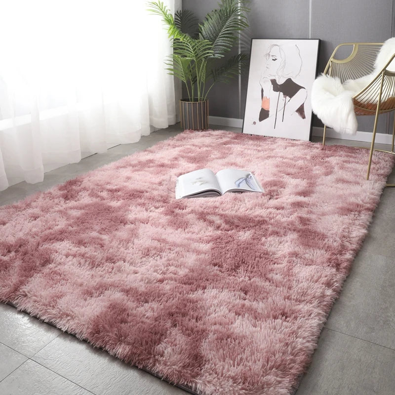 Modern Plush Fluffy Area Rug for Living Room, Bedroom & Kids’ Room – Soft Carpet Floor Mat, Ideal Home & Christmas Gift