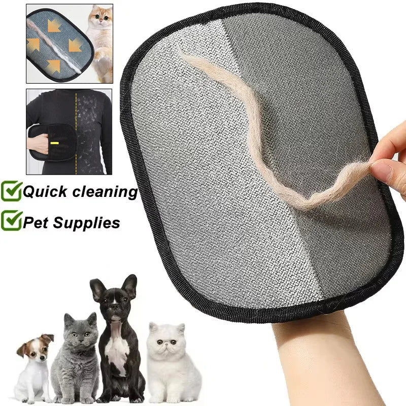 Pet Hair Remover Gloves – Reusable & Washable Dehairing Gloves for Clothes, Furniture, and Pet Grooming | Portable Pet Cleaning Accessory