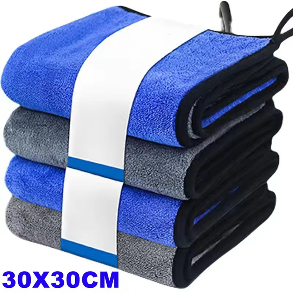 Premium 600GSM Microfiber Car Cleaning Towels – Ultra-Soft, Double-Layer, Quick-Drying Cloths for Car Wash, Windows, Mirrors & Home Use (1–4 Pack)