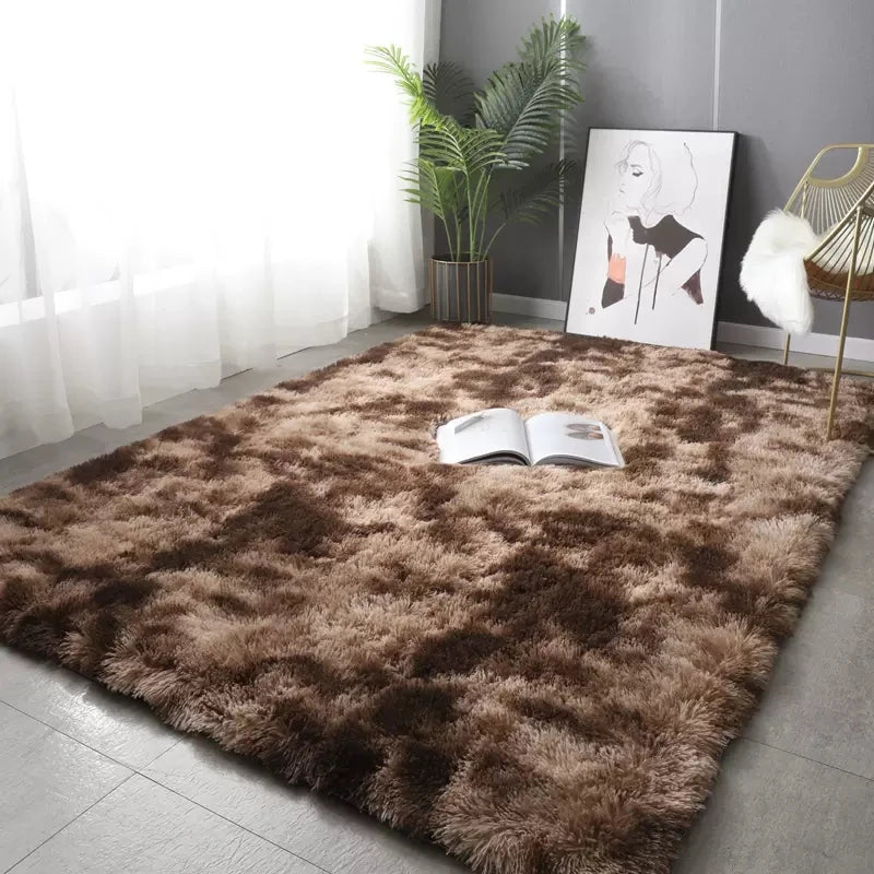 Modern Plush Fluffy Area Rug for Living Room, Bedroom & Kids’ Room – Soft Carpet Floor Mat, Ideal Home & Christmas Gift