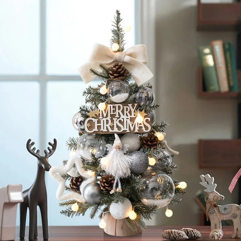 2025 Decorative Mini Christmas Tree – Tabletop 45cm/60cm Holiday Ornament