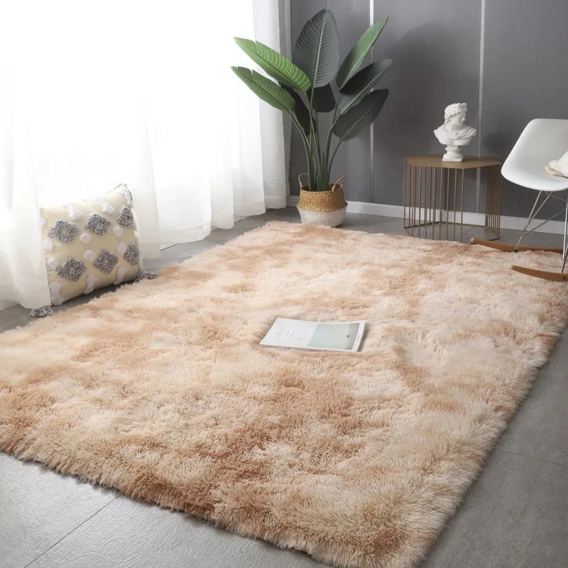 Modern Plush Fluffy Area Rug for Living Room, Bedroom & Kids’ Room – Soft Carpet Floor Mat, Ideal Home & Christmas Gift