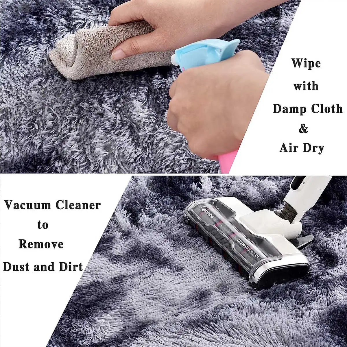 Modern Plush Fluffy Area Rug for Living Room, Bedroom & Kids’ Room – Soft Carpet Floor Mat, Ideal Home & Christmas Gift