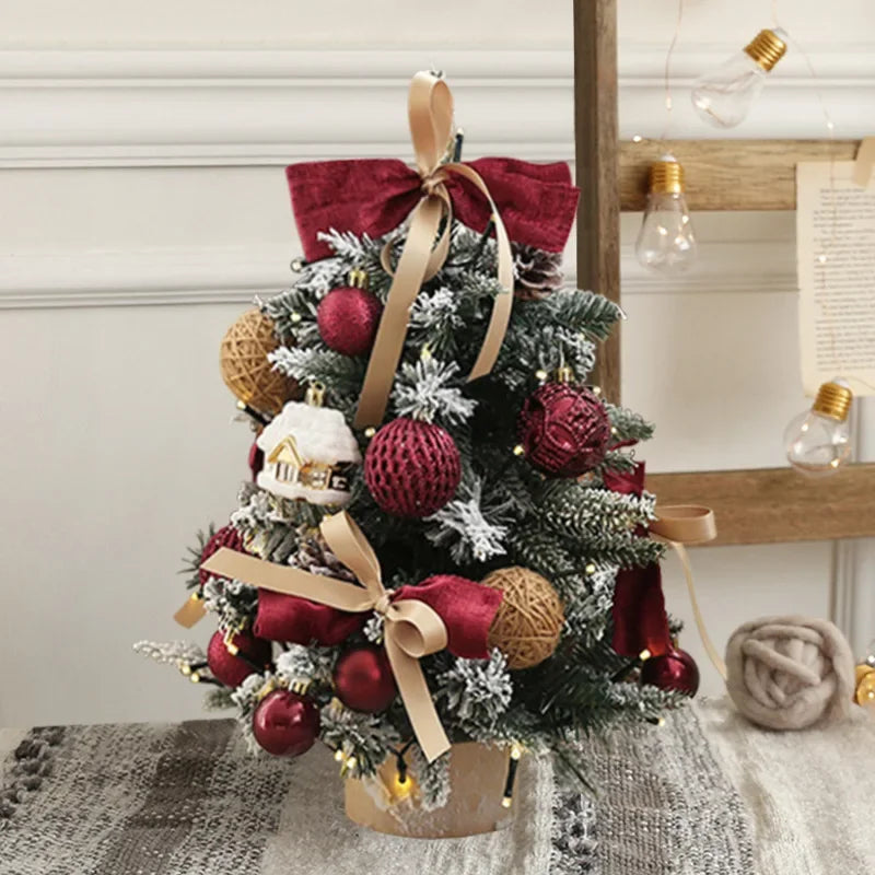 2025 Decorative Mini Christmas Tree – Tabletop 45cm/60cm Holiday Ornament