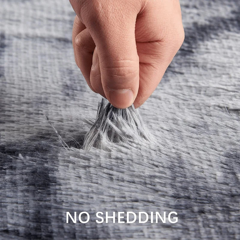 Modern Plush Fluffy Area Rug for Living Room, Bedroom & Kids’ Room – Soft Carpet Floor Mat, Ideal Home & Christmas Gift