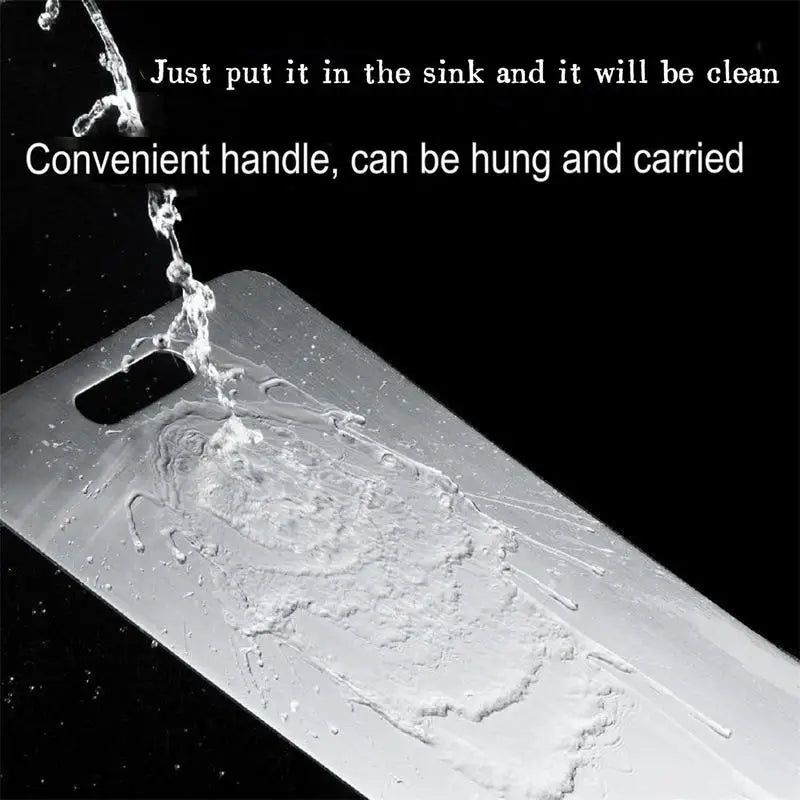 Premium Titanium-Stainless Steel Cutting Board | Double-Sided 304 Food-Grade Metal Chopping Board for Meat, Fruit & Vegetables