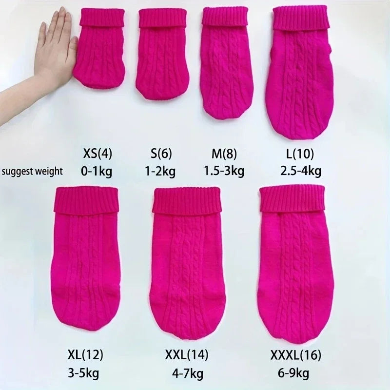 Knitted Winter Dog Sweater – Warm Pet Clothes for Small & Medium Dogs, Chihuahua, Puppy, and Yorkshire Terriers