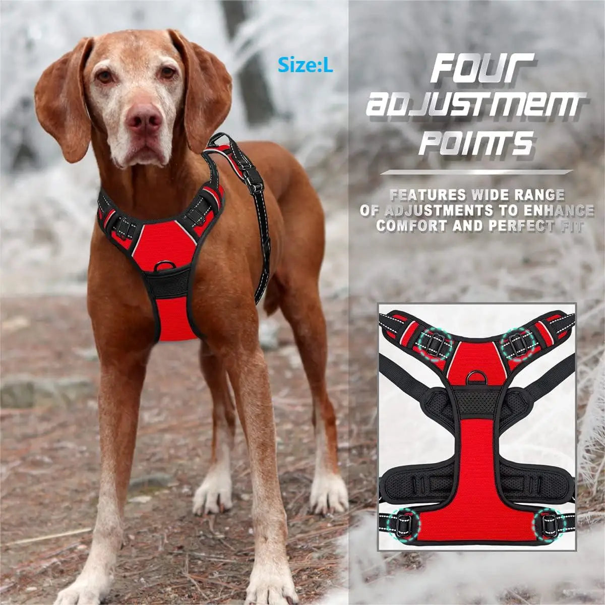 Ultimate Control No-Pull Dog Harness – Reflective Front-Clip Training Vest for Large Breeds