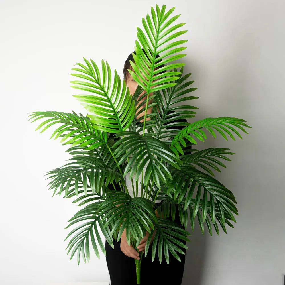 Premium 90–120cm Artificial Palm Tree – Realistic Tropical Faux Plant with Lush Green Leaves for Home and Garden Styling